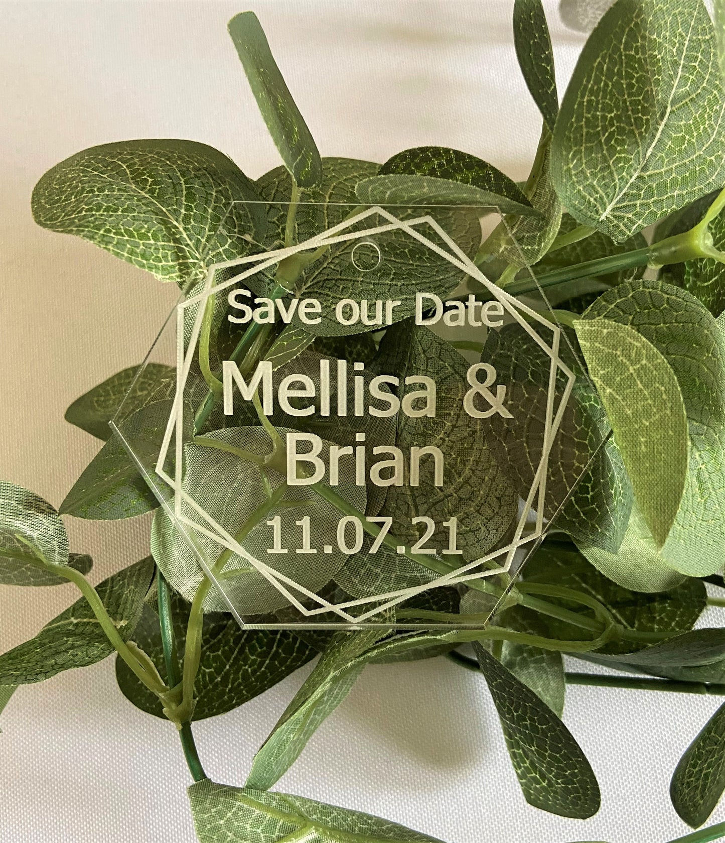 Save the Date Hexagon