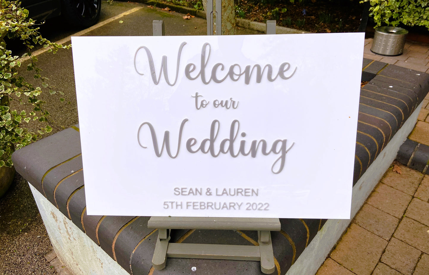 3D Acrylic Wedding Welcome Sign